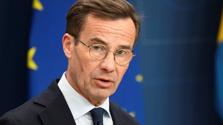 Primer ministro de Suecia, Ulf Kristersson. Foto: Reuters.