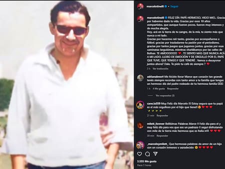 El saludo de Tinelli a su papá. Foto: Instagram @marcelotinelli