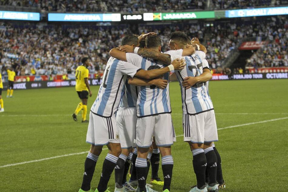 Selección argentina ante Jamaica. Foto: NA.