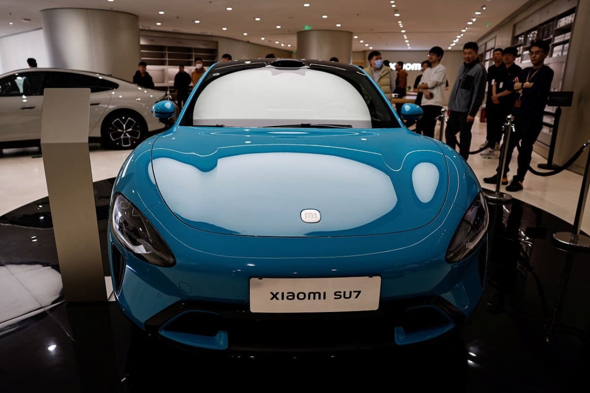 El auto eléctrico Xiaomi SU7. Foto: Reuters.