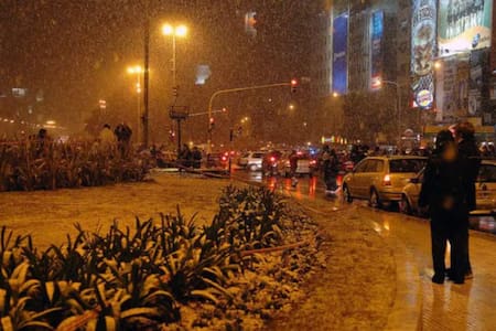 El día que nevó en Buenos Aires y el conurbano bonaerense. Foto: Archivo.