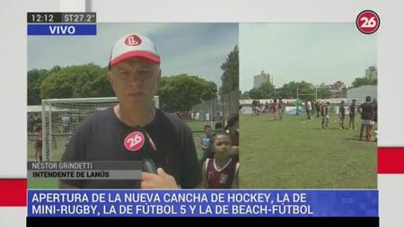 Nestor Grindetti en inauguración de obras en Lanús