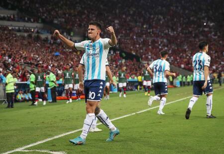 Matías Rojas cuando jugaba en Racing. Foto: NA.