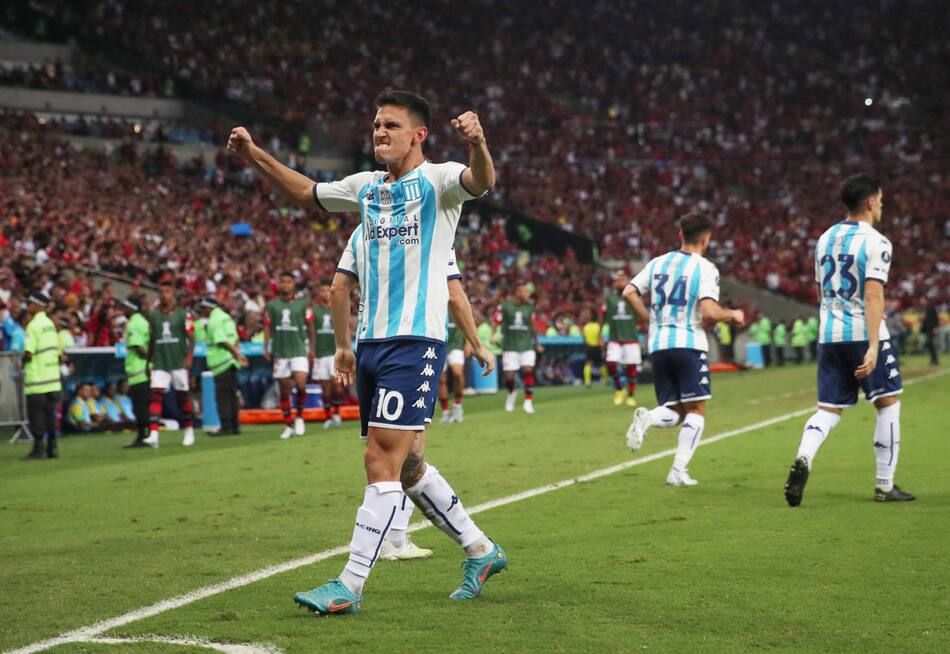 Matías Rojas cuando jugaba en Racing. Foto: NA.