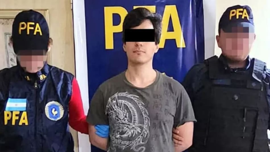 El hombre de 34 años que amenazó con "matar la mayor cantidad de judíos". Foto: Gentileza PFA.