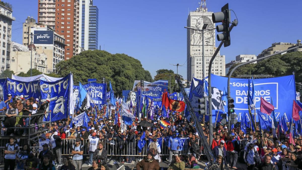 Marcha de Movimiento Evita. Foto: NA.
