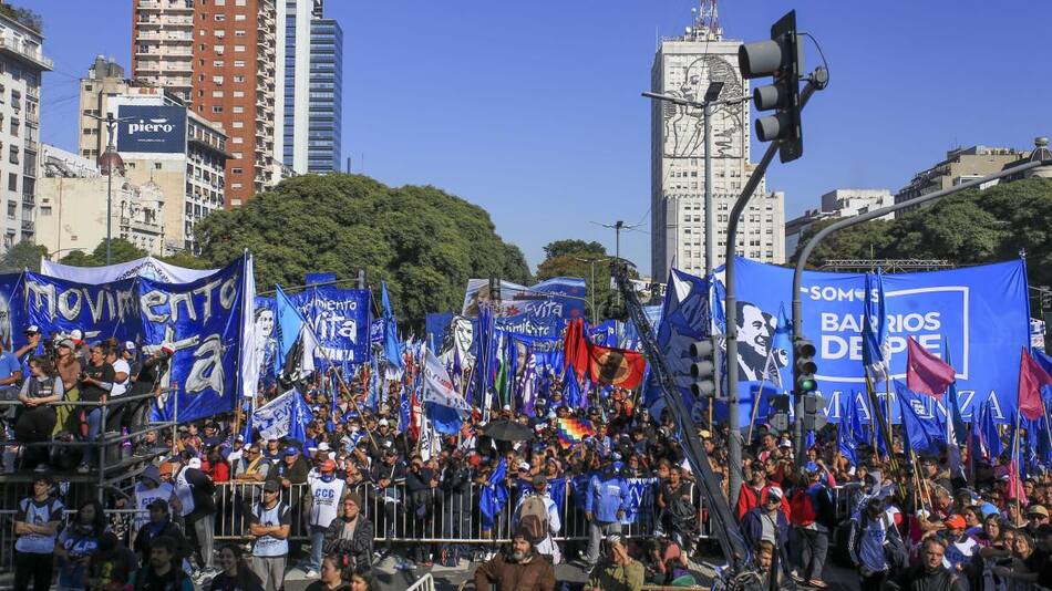 Marcha de Movimiento Evita. Foto: NA.