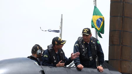 La Armada de Brasil recibe en Itaguaí el segundo submarino clase Scorpene, el Humaita. Reuters
