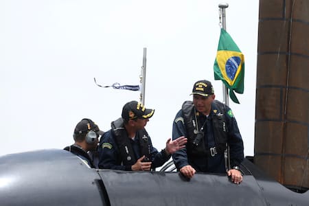 La Armada de Brasil recibe en Itaguaí el segundo submarino clase Scorpene, el Humaita. Reuters