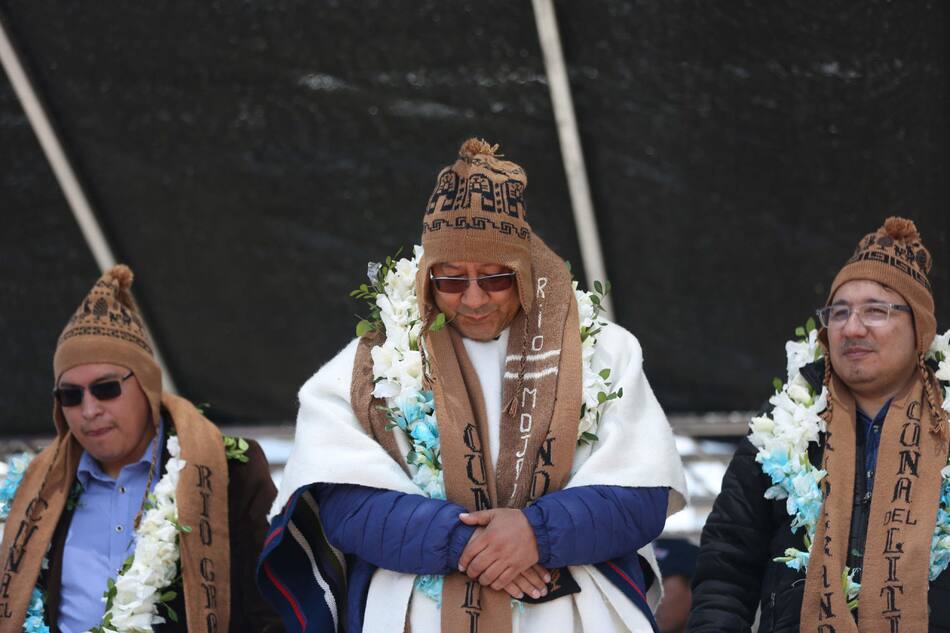 Luis Arce, presidente de Bolivia. Foto: EFE.