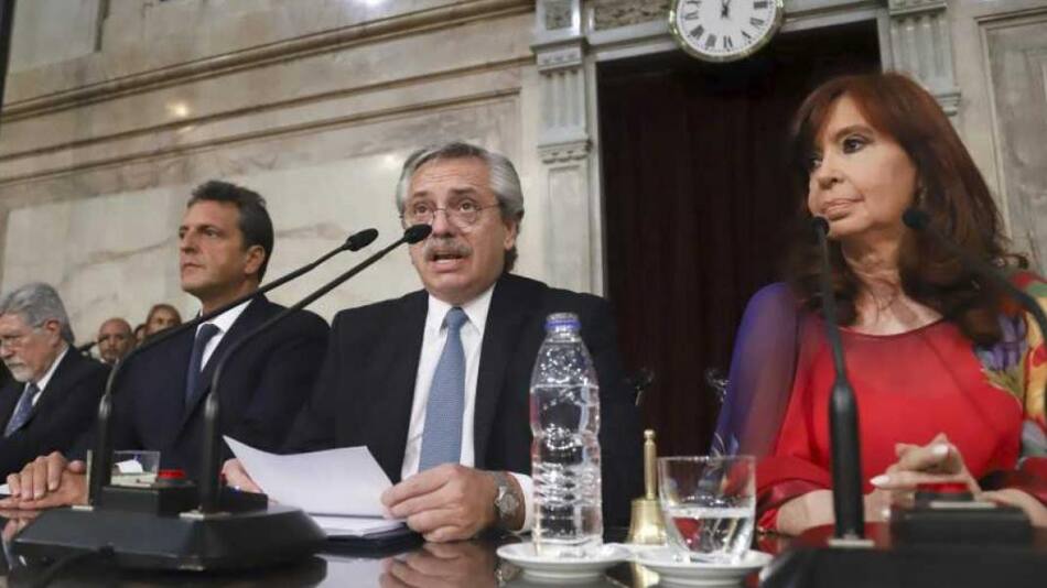 Sergio Massa, Alberto Fernández, Cristina Kirchner, Congreso, NA