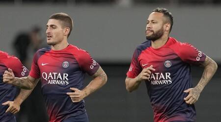 Neymar y Marco Verratti. Foto: EFE.