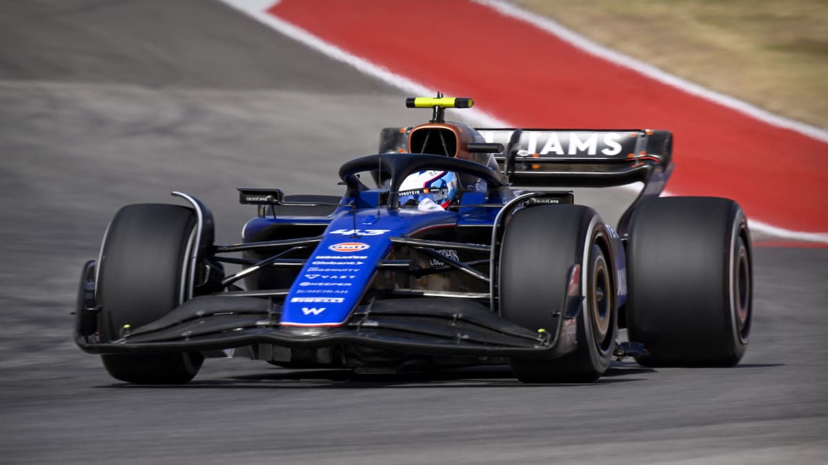 Franco Colapinto en el Gran Premio de Estados Unidos. Foto: REUTERS.