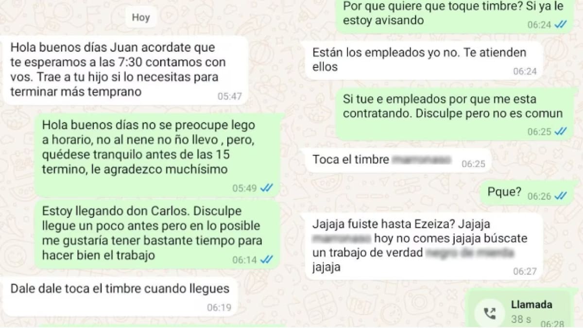 Estafa y discriminación a un hombre que buscaba trabajo. Foto: @juanjosera3611.