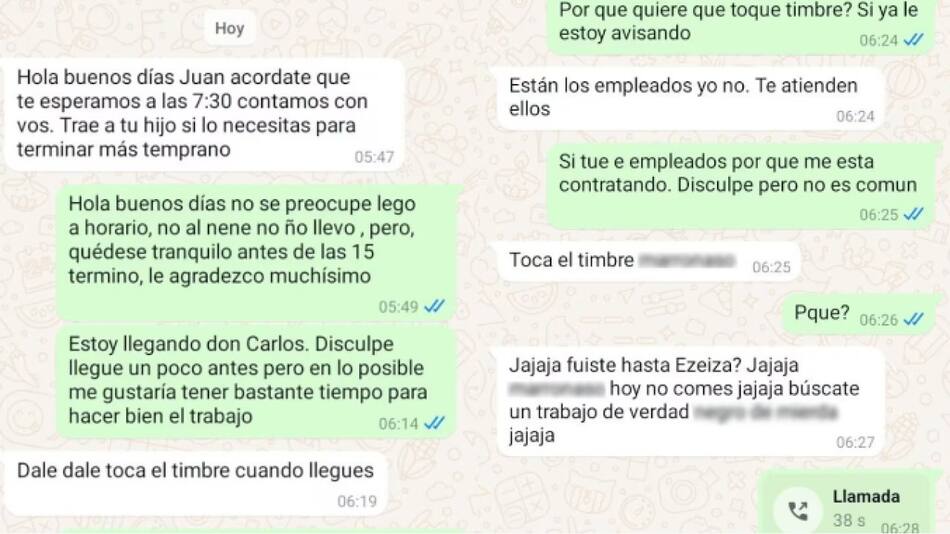 Estafa y discriminación a un hombre que buscaba trabajo. Foto: @juanjosera3611.