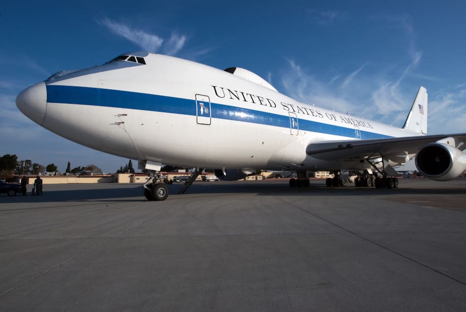 El Boeing E-4B de Estados Unidos. Foto: Reuters (U.S. Air Force)