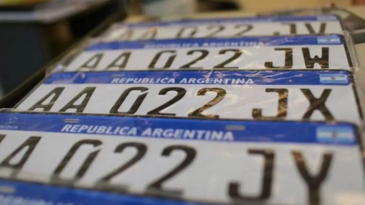 Patentes argentinas. Foto: NA