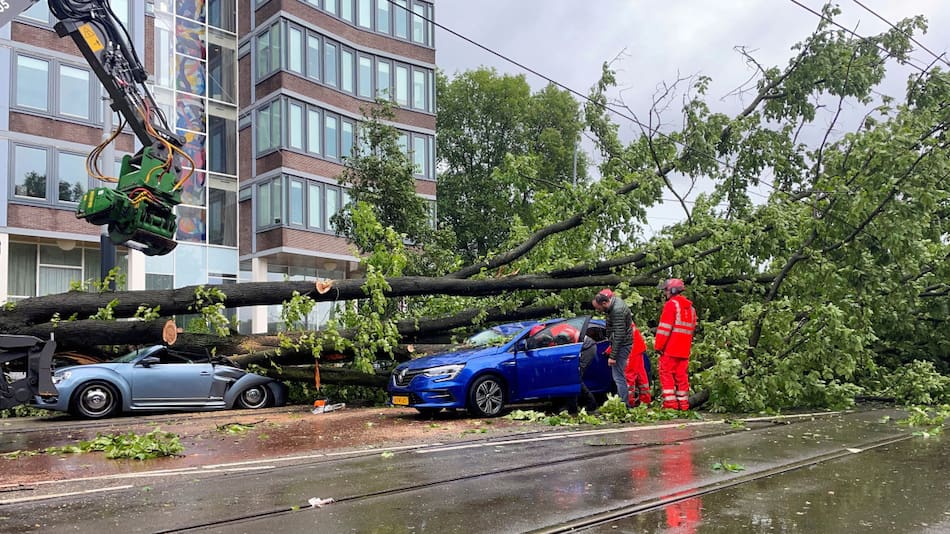 Tormenta Poly en Países Bajos. Foto: Reuters.