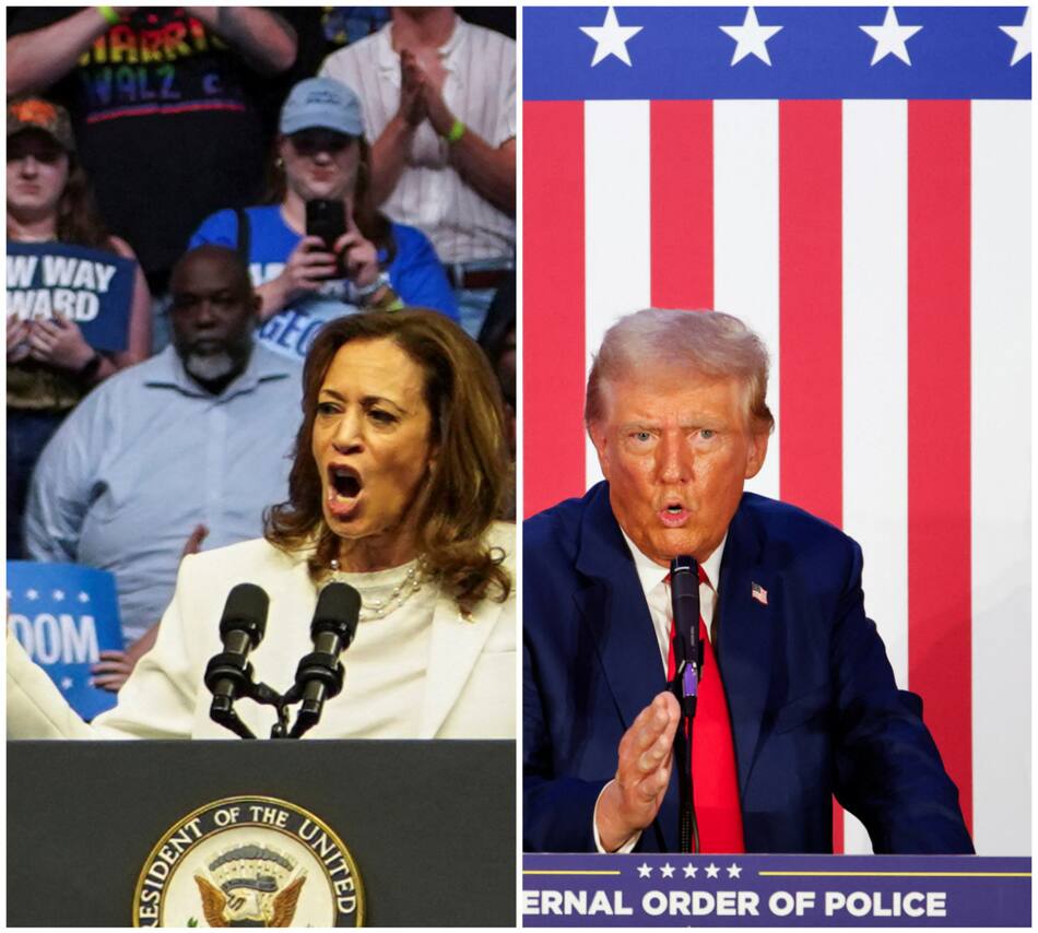 Kamala Harris y Donald Trump. Foto: Reuters.