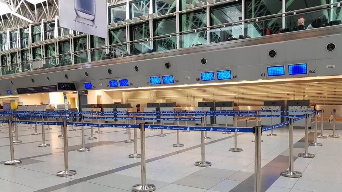 Aeropuerto de Ezeiza vacío por cuarentena de coronavirus