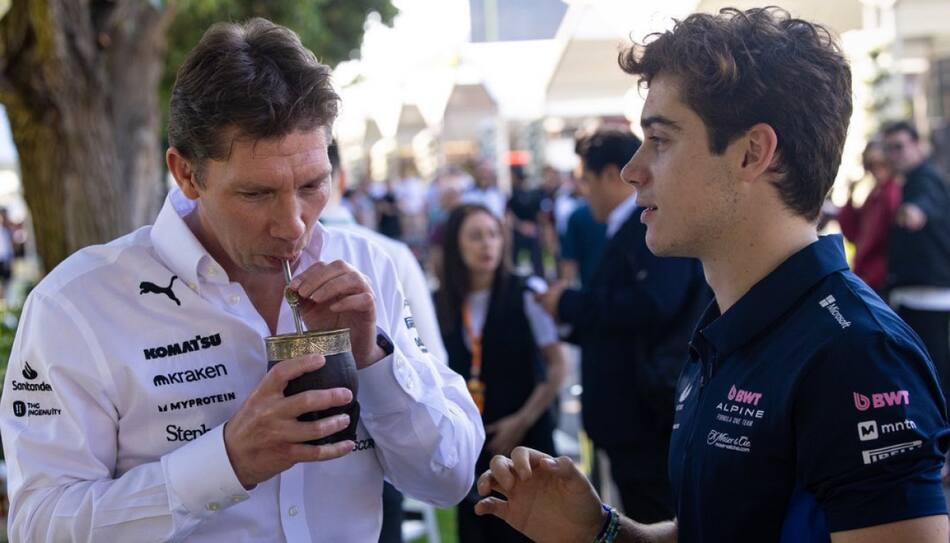 James Vowles junto a Franco Colapinto. Foto: X @Colapinto_news