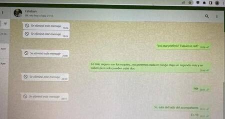 Conversación entre el piloto del helicóptero y el capo narco Esteban Lindor Alvarado. Foto Ministerio Público Fiscal.