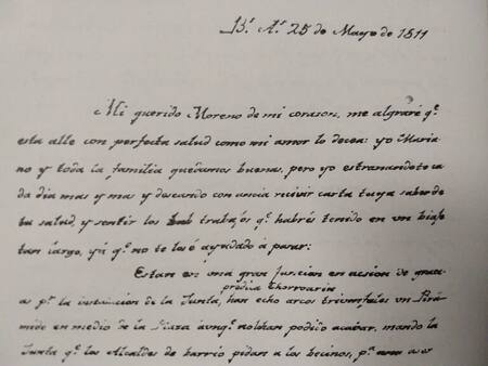 Una de las cartas que le escribió Guadalupe a su esposo Moreno