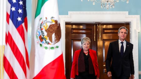 Alicia Bárcena y Antony Blinken. Foto: Reuters