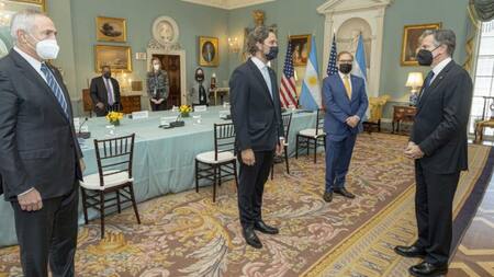 Santiago Cafiero y Anthony Blinken, NA