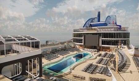 El interior del crucero MSC World Europa. Foto: Qatar2022.