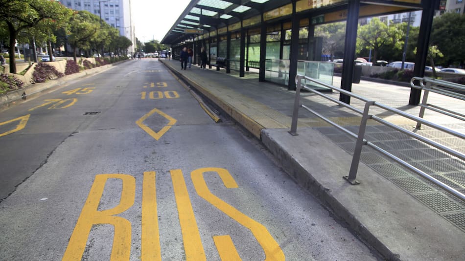Paro de colectivos en Buenos Aires. Foto: NA/Mariano Sánchez.