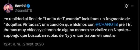 Bambi de Tan Biónica recordó cómo surgió el éxito de "Boquitas Pintadas".