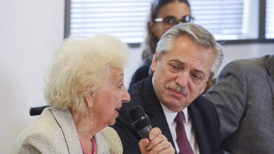 Estela de Carlotto y Alberto Fernández, NA