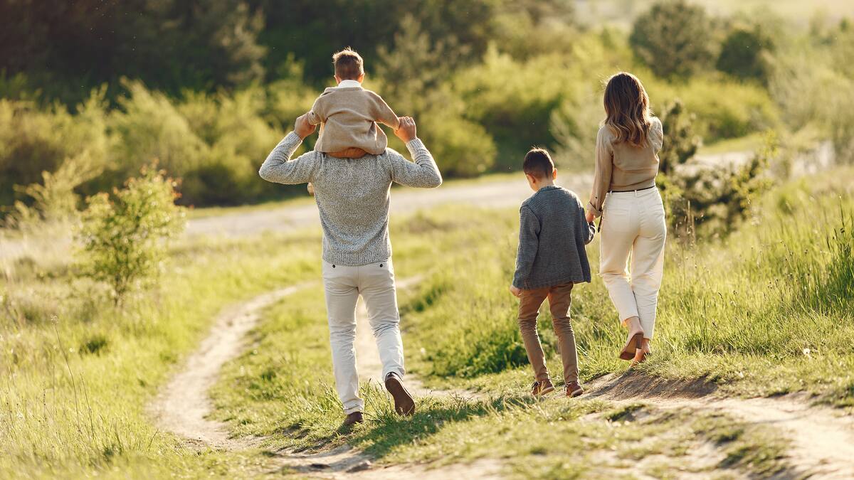 Paseo en familia por el Día del Niño.