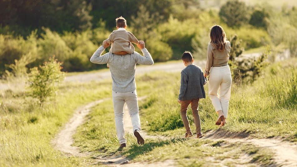 Paseo en familia por el Día del Niño.