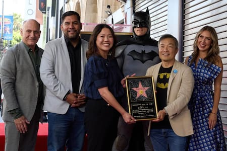 Batman, el primer superhéroe con una estrella en el Paseo de la Fama de Hollywood. Foto: EFE.