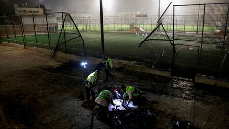 Ataque de Hezbollah contra una cancha de fútbol. Foto: Reuters.