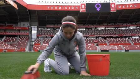 Spot del Sporting Gijón por el Día de la Mujer. Foto: Captura de video.