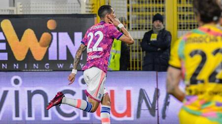 Ángel Di María; Spezia-Juventus. Foto: EFE.
