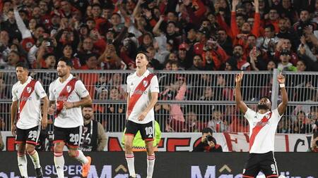 Festejo de River, Télam