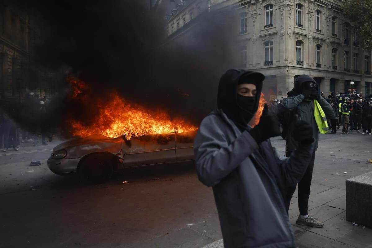 Incidentes en las calles de París.