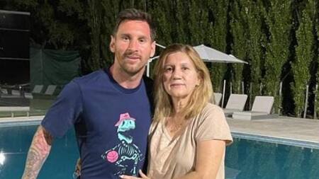 Lionel y Celia Messi. Foto: redes.
