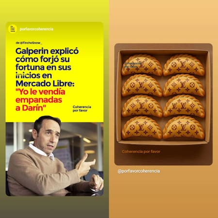 Los memes que compartió Javier Milei sobre los dichos de Ricardo Darín y los precios de las empanadas. Foto: Instagram Javiermilei.