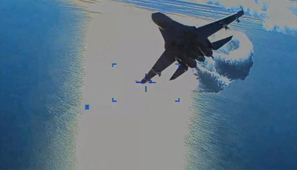 Dron estadounidense captando imágenes del Mar Negro. Foto: Reuters.
