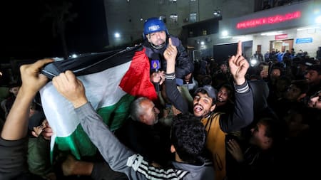 Palestinos en la Franja de Gaza. Foto: Reuters.