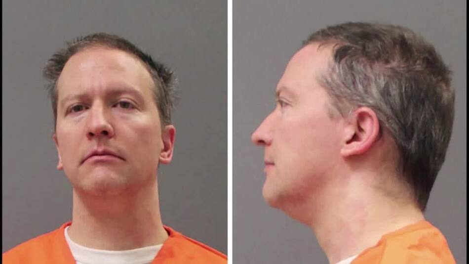 Derek Chauviin, el asesino de George Floyd. Foto: Reuters.