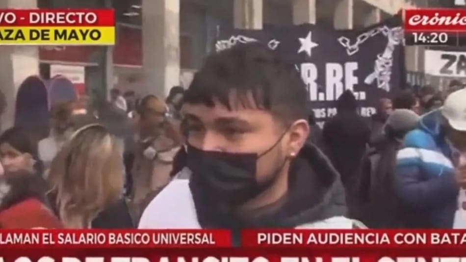 Piquetero suplente. Foto: Crónica.