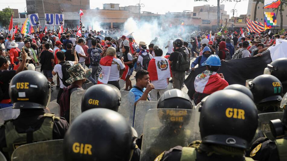 Protestas en Perú. Foto: Reuters