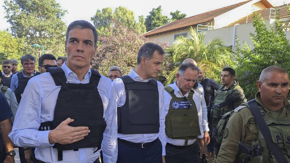 Pedro Sánchez en su visita a Israel. Foto: EFE
