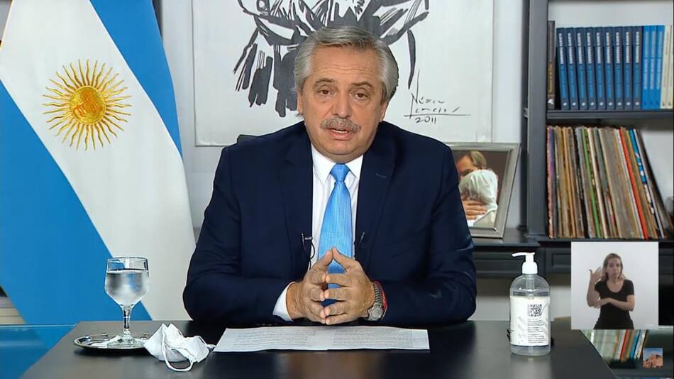 Alberto Fernández - Anuncio de nuevas medidas por segunda ola de coronavirus, AGENCIA NA